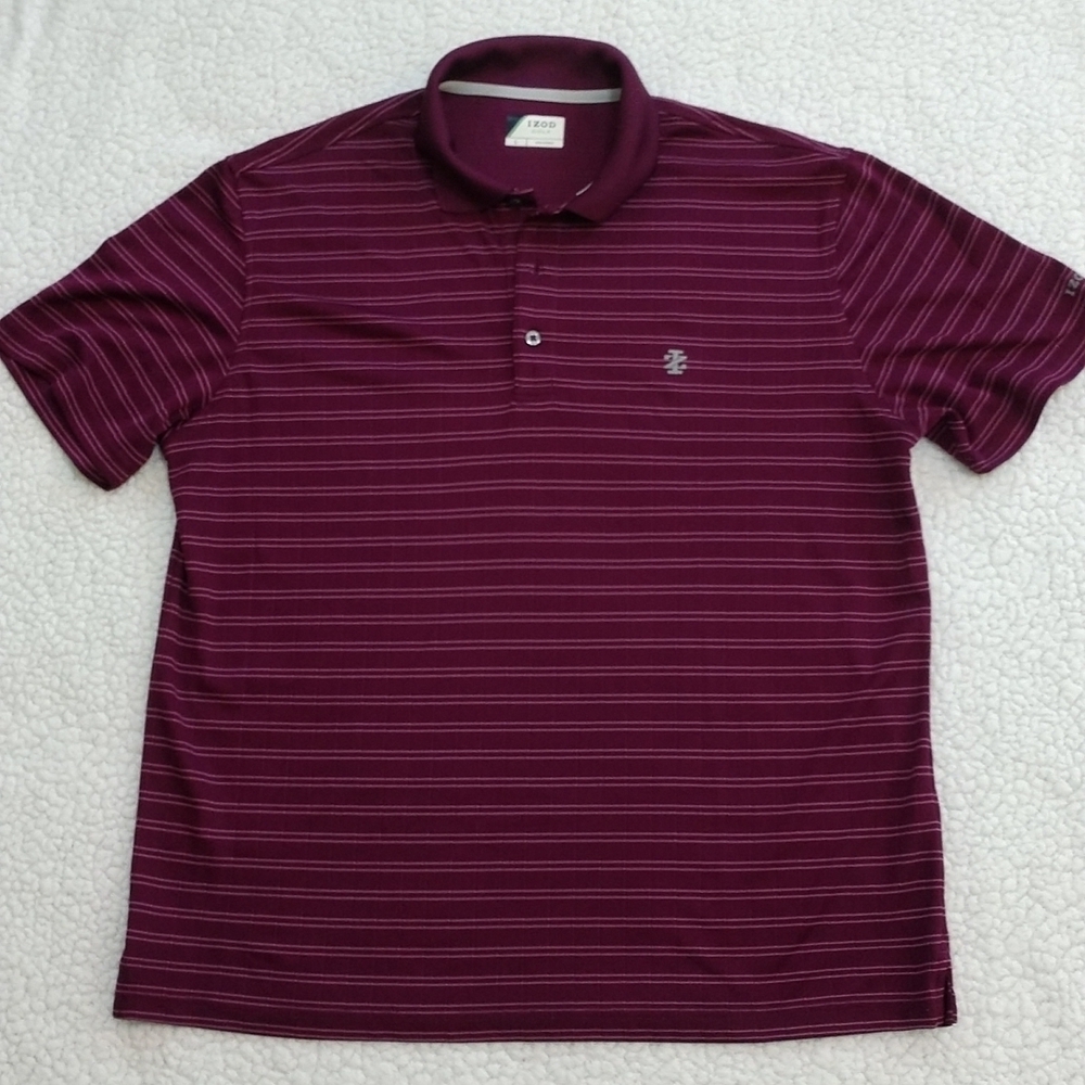 IZOD Comfort Stretch Golf Polo Shirt Size L
